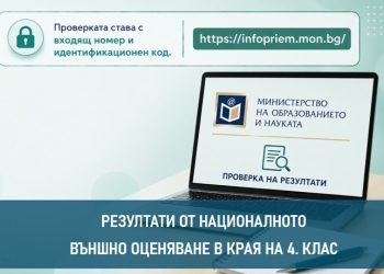 МОН публикува резултатите от националното външно оценяване в IV клас